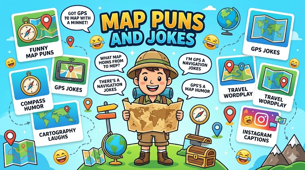 Map Puns and jokes