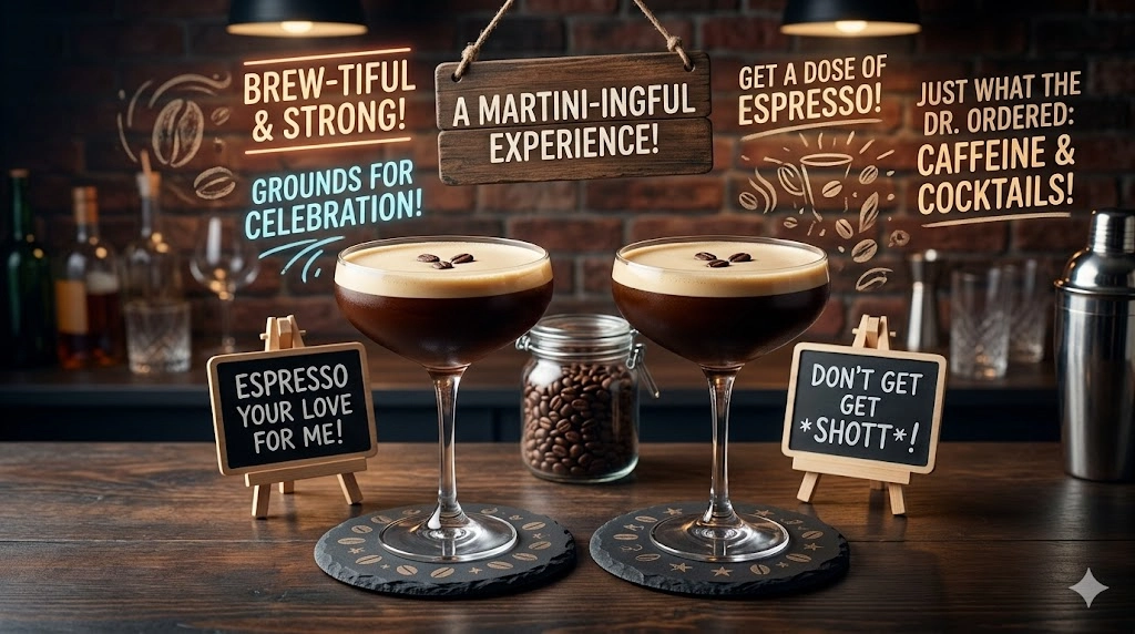 Espresso martini puns and jokes