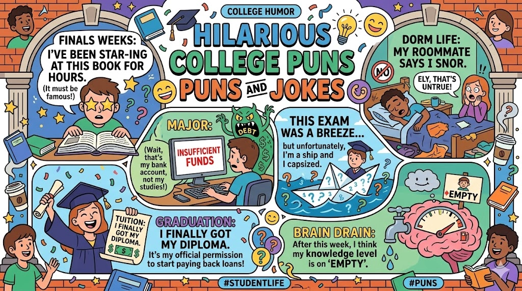 Hilarious College Puns And Jokes