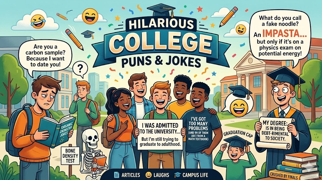 Hilarious College Puns And Jokes
