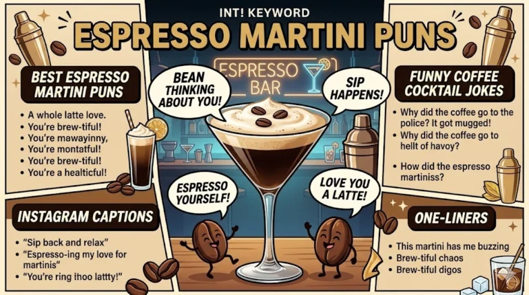 Espresso martini puns and jokes