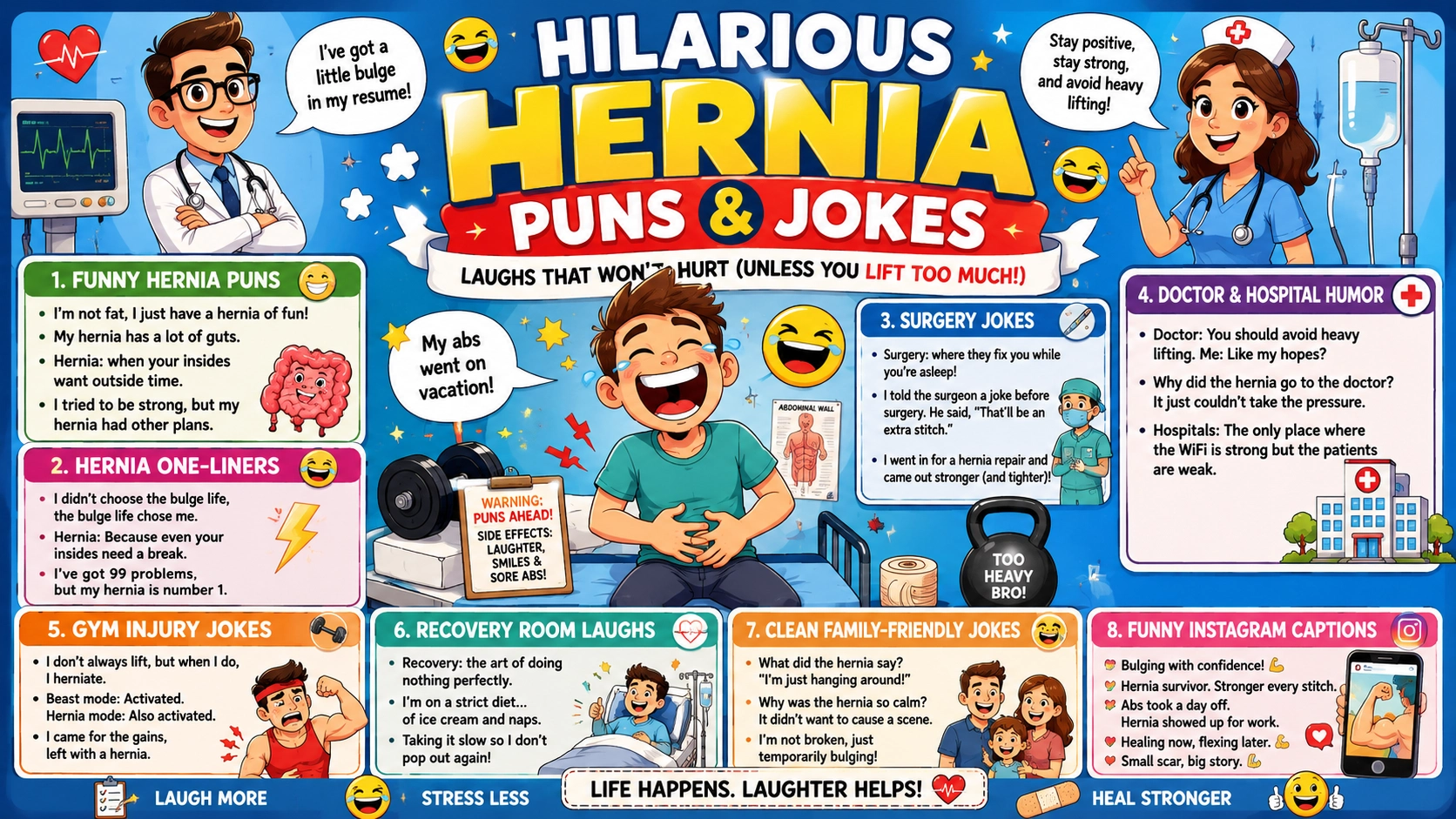 Hilarious hernia puns and jokes