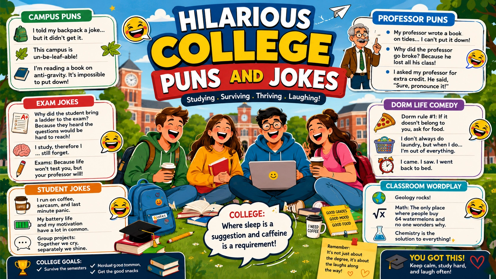 Hilarious College Puns and Jokes