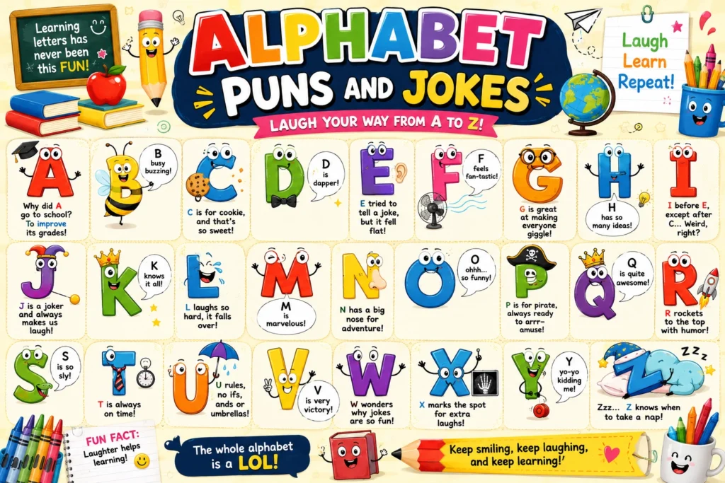 Alphabet Puns and Jokes
