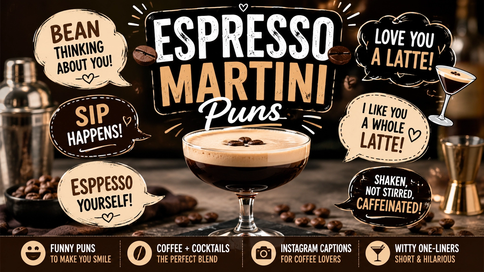 Espresso martini puns and jokes