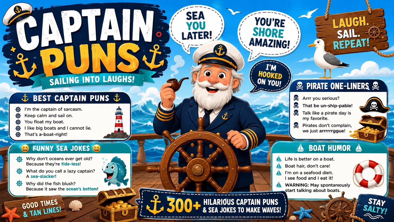 Captain puns and jokes