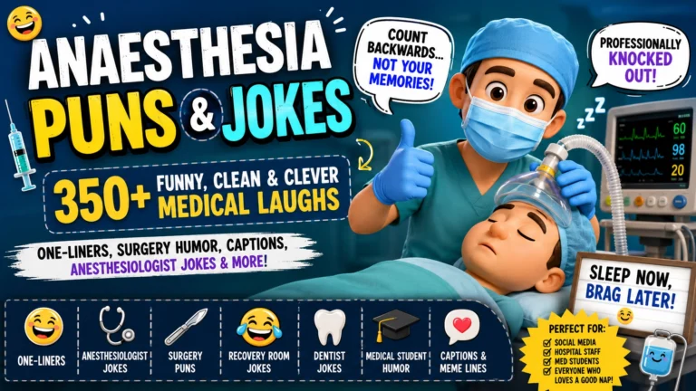 Anaesthesia Puns And Jokes