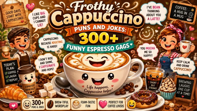 Frothy Cappuccino Puns and Jokes