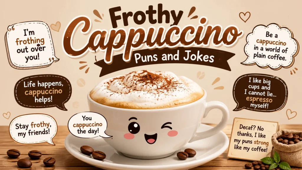 Frothy Cappuccino Puns and Jokes